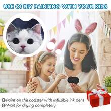 40PCS Sublimation Blanks Car Coasters,Sublimation Coasters Blanks 2.75 Inch/3mm Thicker Circular For Thermal Sublimation - Multicolor - View 4