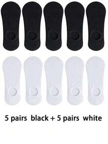 20/10/5/1 Pair Men's Invisible Socks - Casual Thin Boat Socks, Men's Socks, Women's Socks, Black Socks, White Socks, Flat Comfortable, Suitable For Daily Wear, Vacation, Outdoor Activities And Business Occasions - Office Casual Wear Shoes, Suitable For Summer, Short Socks, Men's Short Socks, Gift For Men, Father's Day Gift, Men's Gift - Multicolor - View 22