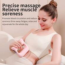 CGECGE Multi-Functional Fat-Burning Relaxation Massage Ring, Portable Handheld Fascia Ring, 5-Speed Adjustable, 3 Modes, Suitable For Full Body, Waist, And Back, Cervical Fascia Massager, Fitness Relaxation, Full Body Massage, Great Gift - Purple - View 3