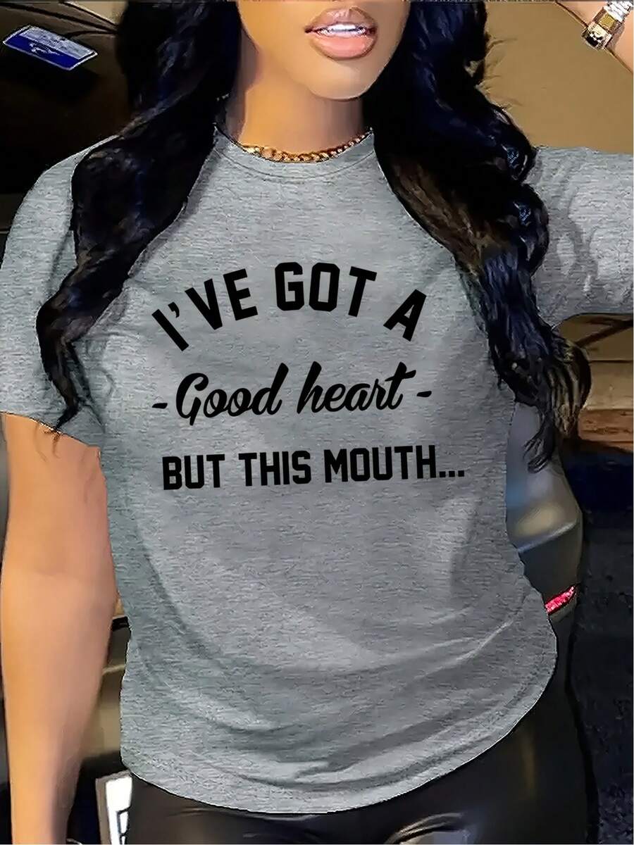 Blusa de manga corta para mujer con estampado de iniciales/letras/números - Top de cuello redondo con letras de la A a la Z (por ejemplo: nombre, fecha, mensaje) - Ropa casual para primavera, verano y otoño, lavable a máquina, ropa de moda personalizable para fiestas.