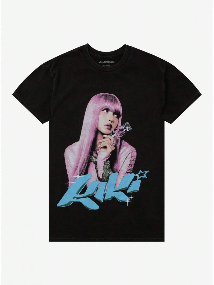 Portrait T-Shirt, Women's Shirts, Women's Sweatshirts, Women's Casual Sweater Blouse, Summer Prom Dresses - 黑色 - 查看 1