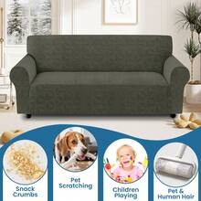 YSTYLE Sofabezug für 1/2/3/4-Sitzer mit Armlehnen, kratzfester Sofabezug für Katzen und Hunde, Stretch-Sofabezug, universeller moderner Sofabezug, rutschfester und fleckenabweisender Sofabezug - Armeegrün - Übersicht 5