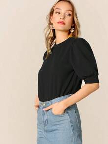 con mangas farol - Negro - Ver 6