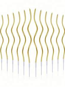 6pcs/Box Long Spiral Metallic Cake Candles, Thin Coil Birthday Candles With Holders For Cake Decoration, Suitable For Birthday Party, Graduation Season, Wedding, Celebration And Other Events - View 9