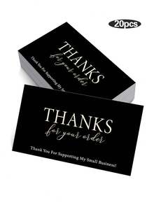 50pcs Thank You Cards, Thanks For Your Order Greeting Cards For Small Business Packaging, Minimalist Elegant Thank You Notes, Customer Appreciation Cards, Package Inserts - Sets - View 10