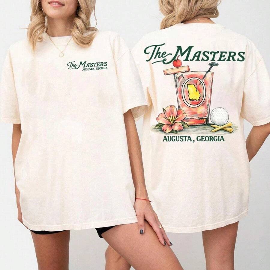 Mastersss-Augustass National Golf Course T-Shirt, 2026 Tournament Tee. - White - View 1