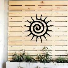 1pc Large Boho Style Acrylic Sun Wall Art - Horizontal, Beach Decor - Multicolor - View 2