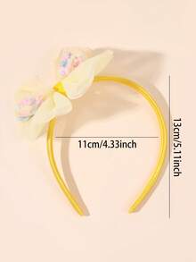 1pc Yellow Tulle Hair Band,Candy Accessories Headband,Sweet Hair Accessories For Girls Teens Wedding Theme Party Decorations Gifts - Yellow - View 5
