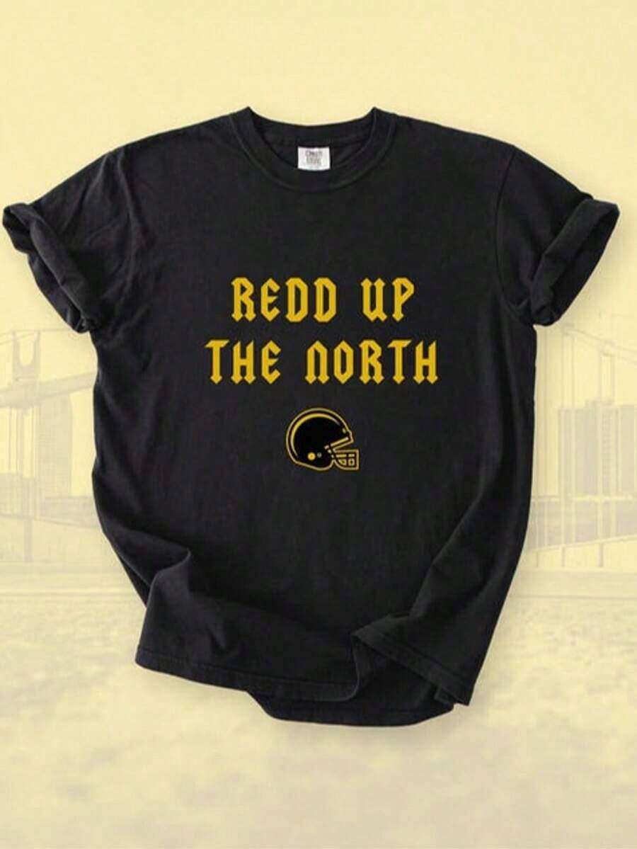 Cute Premium Unisex Casual T-Shirts, Pittsburgh 'Oh Mama Renegade' American Football Jersey, Black And Gold Steel City Fan T-Shirt - 黑色 7 - 查看 1