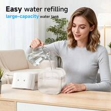 1000ML Dual Mist Humidifier, 7-Color Lamp Aroma Diffuser, Transparent Water Tank With Water Level Indicator, Quiet Operation, Suitable For Bedroom, Study, Dorm, Office - 1PC - View 6