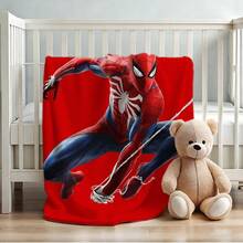 1pc Superhero Movie Print Blanket,Retro Cartoon Style Throw Blanket,Cartoon Character Printed Blanket,All-Season Universal Nap Blanket,Character Home Decor Blanket,Modern Fashion Gift Suitable For Home Bedroom Bed Sofa Office Lunch Break Cover Picnic Blanket - Nhiều màu - Xem 4