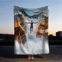 1pc Cartoon Character Printed Blanket,Superhero Movie Print Blanket,Retro Cartoon Style Throw Blanket,Cartoon Character Printed Blanket,All-Season Universal Nap Blanket,Character Home Decor Blanket,Modern Fashion Gift Suitable For Home Bedroom Bed Sofa Office Lunch Break Cover Picnic Blanket - Nhiều màu - Xem 1