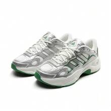 Adidas 全新SPORTSWEAR M厚底增高休閒男女同款老爹鞋 - 銀白/,綠色 - 查看 3