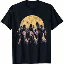 1 All Seasons Happy Golden Doodle Face Design T-Shirt, Pure Cotton, Single Side Print, Round Neck, Short Sleeve, Unisex, Base Layer, 180g, 100% Cotton. - 顏色 6 - 查看 1