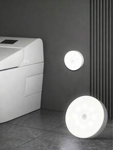 Rechargeable Mini Sensor Light, USB Wall Light, Wall-Mounted Bedside Lamp, Magnetic Induction Cabinet Night Light. Home Decor, Suitable For Car, Bedroom, Bathroom, Wardrobe, Kitchen. High-Quality Home Goods! - Multicolor - View 2