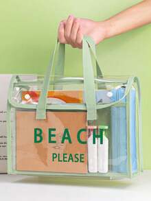 Túi đi biển PVC chống nước họa tiết "BEACH PLEASE" nhiều màu, túi đi biển nữ, túi tote trong suốt, túi tote thạch, túi xách hồ bơi cỡ lớn, phụ kiện đi biển, đồ dùng thiết yếu cho du lịch và kỳ nghỉ du thuyền, phù hợp cho đi biển, du lịch, mua sắm, hoạt động ngoài trời, đi làm, đi học và sử dụng hàng ngày, quà tặng sinh nhật độc đáo, quà tặng lễ hội, quà tặng tiệc, quà tặng Ngày của Mẹ, quà tặng kỳ nghỉ, quà tặng đám cưới, quà tặng tựu trường - Nhiều màu - Xem 10