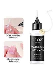 GLOZ 20ml 凝膠指甲油卸除液，強力卸除亮片與深色指甲油，不含防腐劑，適用於卸除膠水、凝膠、壓克力與浸粉指甲 - 1PC - 查看 5
