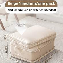 Space-Saving Compression Storage Box, Portable Self-Compressing Cube, Ideal For Luggage Organization, Bedding, Clothes, Blankets - View 10