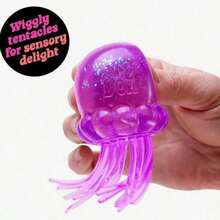 Schylling Jelly Squeeze Glowing Jellyfish Sensory Toy - Requires Super Squeezing Sensory Pressure Relief Toy, Suitable For Children And Adults, Ideal For Easter And Birthday Gifts - Multicolor - View 5