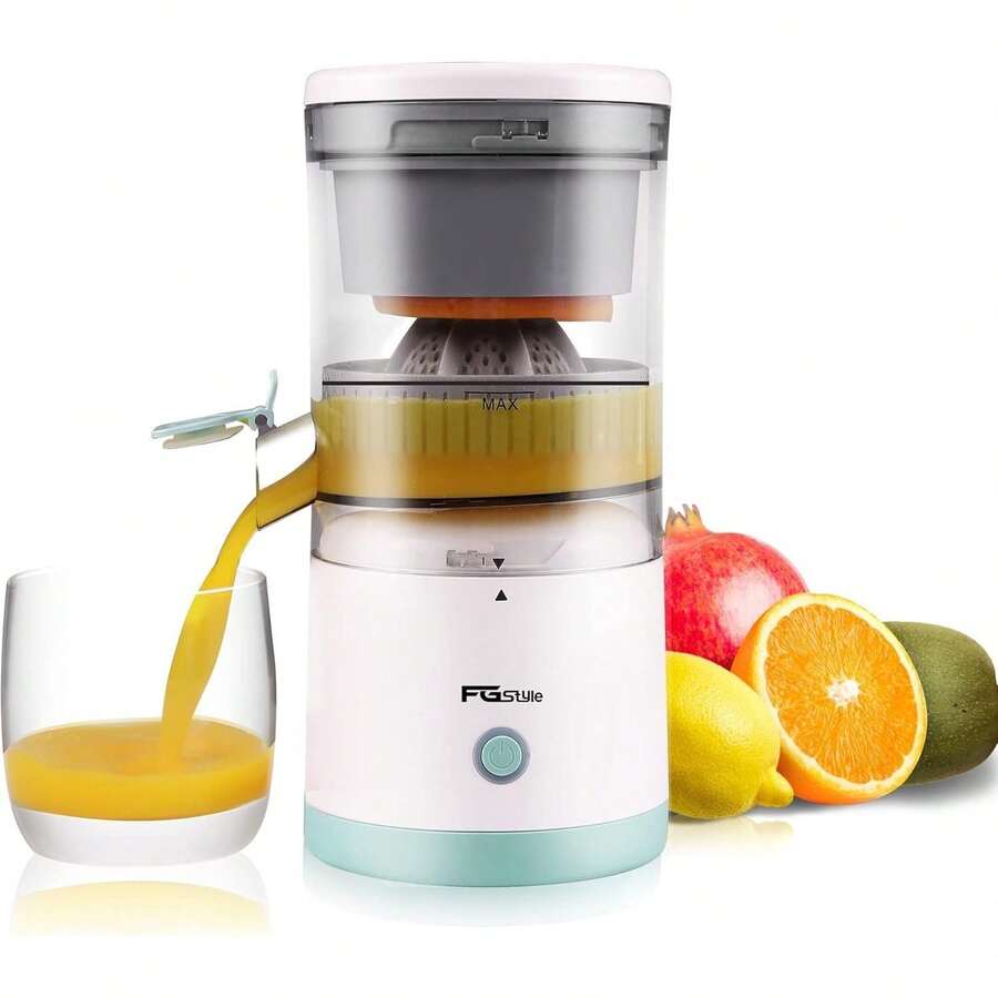 Exprimidor de jugo de naranja, exprimidor eléctrico de cítricos, 1 botón, fácil de presionar, limón, lima, naranja, toronja, exprimidor eléctrico portátil de limón para tomate, uva, sandía - por defecto - Ver 1