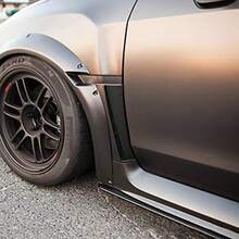 Front Side Fender Vent Overlays Vinyl Decal, Fender Air Flow Vent Outlet Sticker Trim Compatible With Subaru WRX STI 2015-2021 Carbon Fiber Pattern - 碳纖維風格下部 - 查看 5