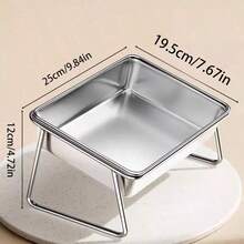 Stainless Steel Pet Food Bowl With Stand, Anti-Slip Anti-Vomit, Large Capacity Stainless Steel Food & Water Bowl, Easy To Clean And Anti-Spill, Suitable For Dogs And Cats - 25CM Large Diameter - View 2