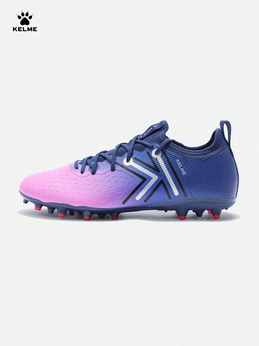 KELME Football Shoes, Men's Jidian 5.0 Mid-Range MG Professional Match Short Spikes, Adult Everyday Training Cleats - Deep Blue Fluorescent Powder - View 1