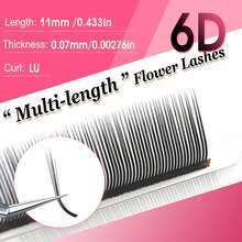 CoMango 12对柔软3D/5D/6D卷翘睫毛嫁接套装，湿睫毛簇预扇形花朵貂毛假睫毛，化妆用品 - LU - 查看 20