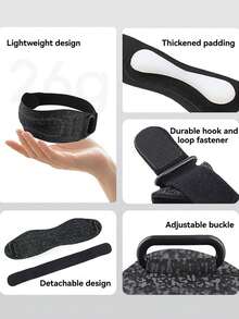 1 pieza Correa ajustable de soporte grueso para la rodilla, diseño reflectante para deportes, correr, fitness, baloncesto, senderismo - Multicolor - View 11