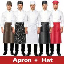 2pcs/Set Kitchen Cooking Set - Chef Apron And Work Hat, Suitable For Waiters, Chefs And Bakers - Multicolor - View 1