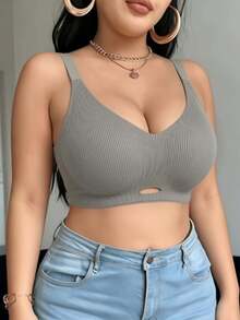 3件組無縫聚乳防下垂乳膠果凍軟支撐固定罩杯運動內衣，適合小胸女性 - 彩色 - 查看 9