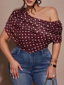 Mono de mujer talla grande con cuello asimétrico, ropa de vacaciones, primavera/verano - Multicolor - Ver 1