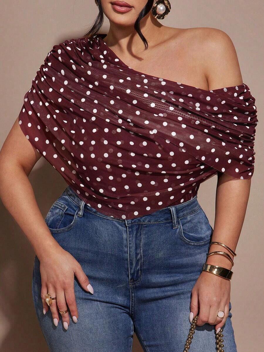 Mono de mujer talla grande con cuello asimétrico, ropa de vacaciones, primavera/verano - Multicolor - Ver 1