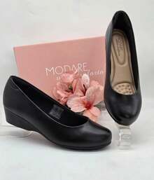 Modare Ankle Strap Shoe With Flexible Napa Leather Heel - Comfortable - Black (7014.200) - View 1