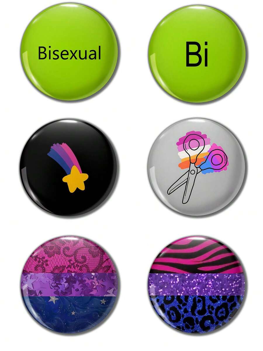 LGBT图案徽章胸针，女士别针，翻领别针，包包挂饰，服装配饰，送给朋友、家人、老师和同学的趣味礼物 - 彩色 - 查看 1