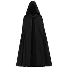 Stage Dance Wear - 25228 Medieval Cloak (Wool - Black) - View 13