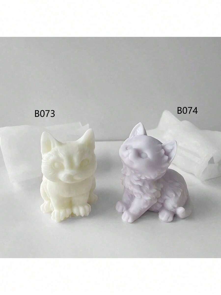 可爱猫咪DIY手工石膏香薰硅胶模具，多用途 - 貓咪 - 查看 1
