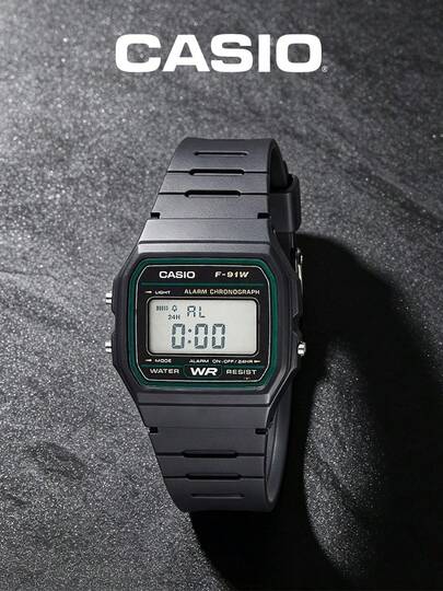  Casio Men's Classic Digital Watch, Resin Strap, Chronograph, Alarm, Backlight, Water Resistant, Casual Wristwatch F-91W-3