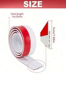 Self-Adhesive Door Bottom Seal Strip, Windproof/Noise-Proof/Dust-Proof, Suitable For Door And Window Gaps, Easy To Apply Without Damaging Door Frame, Practical Home Accessory, Ideal For Spring Renovation And Room Makeover - One Meter - View 3