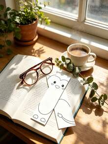 30pcs Set, These Ed Al-Adha Bookmarks Feature Delicate Black And White Line Art Designs, Providing Creative DIY Coloring Opportunities. Perfectly Decorate Book Pages, Infusing Your Reading Materials With Vibrant Colors - Multicolor - View 3