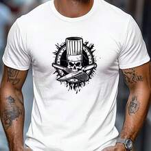 Printed T-Shirt For Men And Women - White - View 1