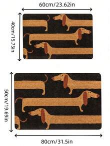 1pc Cute Dachshund Striped Doormat, Adding Adorable Charm To Home Entrance, Crystal Velvet Carpet Suitable For Kitchen, Dining Room, Hallway, Bathroom, Bedroom, Outdoor, Home Decor, All Season Use - A - View 7