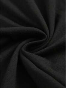 Simple And Versatile Design, Women's 100% Cotton Short Sleeve T-Shirt, Printed, Summer Style, Women's Clothing, Korean Version, Loose Fit, Pure Desire Style, Short Sleeve Top. - 黑色 - 查看 5