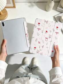 1个红色蝴蝶结花叶图案彩绘平板电脑保护套，兼容iPad Mini 4/Mini 5/Mini 6/Mini 7/Air/Air 2/9.7/10.2/10.5/Air 4/Air 5/10.9/Pro 11英寸/第十代/Air 11英寸(M2)-2024/Pro 11英寸(M4)-2024/Air 11英寸(M3) 2025/(A16) 11英寸第十一代 2025/Air 7(M3)2025(11英寸)/Air 8(M4)2026(11英寸)型号，以及Galaxy Tab A8 10.5英寸 2022。 - 彩色 - 查看 9