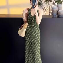 Women Long Dresses - Green - View 6