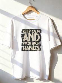 Casual And Fun Style Short Sleeve T-Shirt, Fashionable Short Sleeve T-Shirt For Spring And Summer 2026, Made In Mexico, 180 Grams. Cartoon Print, Couple Design, Suitable For Indoor Or Outdoor Wear. Crew Neck, Unisex, Ideal For Office And Leisure. One-Piece Pack. - WH-P631577SLNDXZGY617 - 查看 1