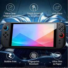 两片装高端钢化膜，适用于Switch 2游戏机，防眩光、高触控灵敏度、高清、高透明度、防刮擦、防指纹游戏机屏幕保护膜 - 查看 7