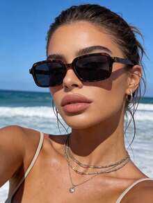 8pcs Women's Vintage Leopard Print Small Square Frame Glasses - Casual Fashion, Suitable For Daily And Outdoor Use | Fashion Accessory - Multicolor - View 12