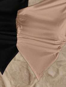 2 piezas de blusas de verano para mujer con dobladillo asimétrico y tirantes, color negro y rojo, adecuado para el verano - Multicolor 6 - Ver 7