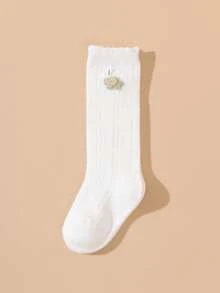 3 Pairs All-Season Baby White Bubble Leg Socks Cute Elegant Princess Socks - White - View 6
